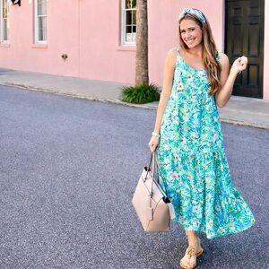 lilly pulitzer noland maxi dress Malone Cotton Maxi Dress - True Navy The Islands